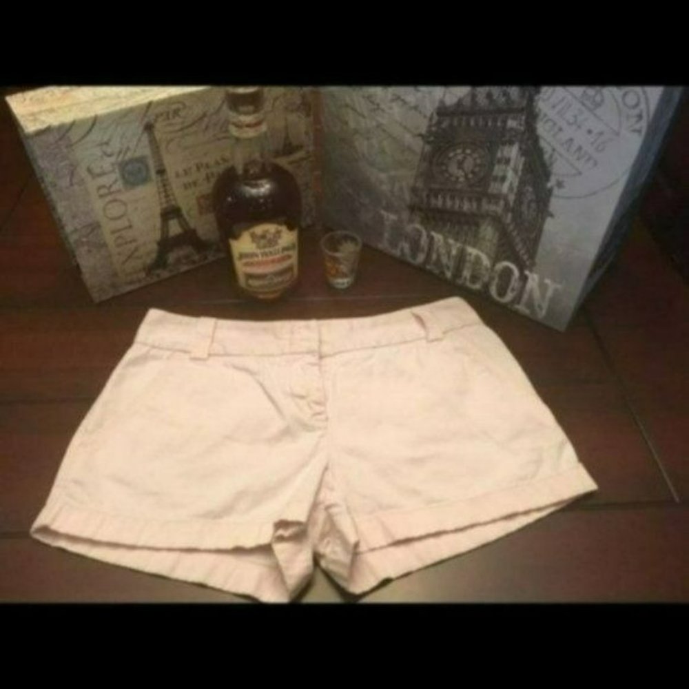 J. Crew Classic Twill Chino Shorts Pale Pink, Size 4 - Picture 2 of 4